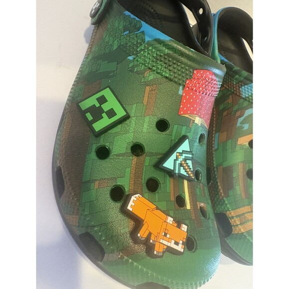 Crocs Minecraft Classic Clog Men\'s Slippers Green 2 M7 W9 main image 9